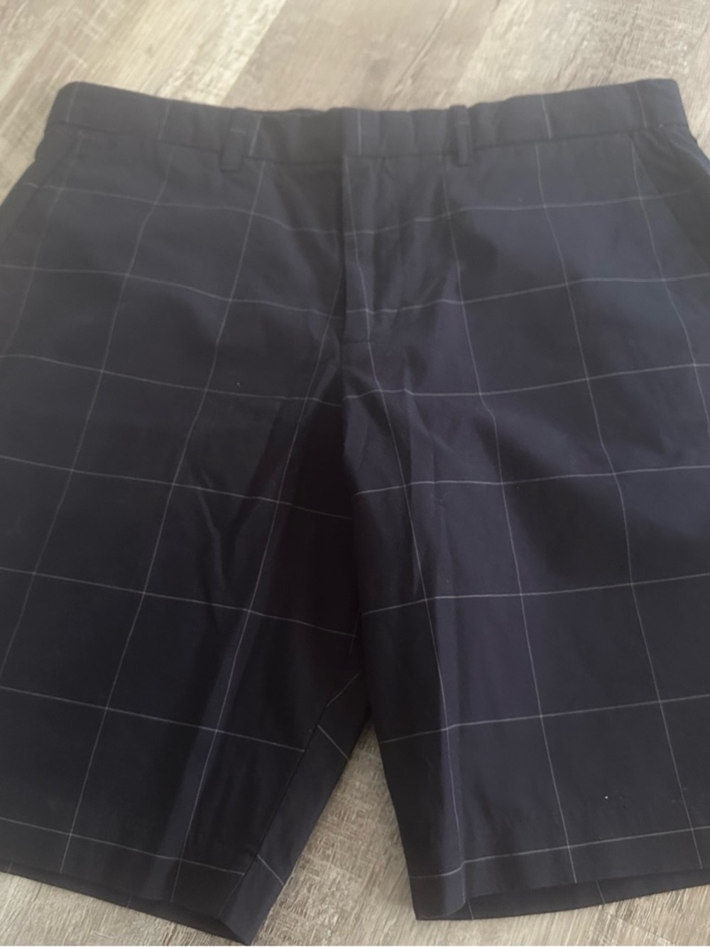 GAP Navy Windowpane Patterned Cargo Shorts